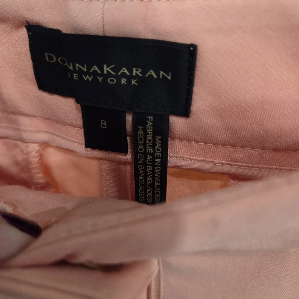 DONNA KARAN NEW YORK PEACH WIDE LEG PANTS SIZE 2 NWT